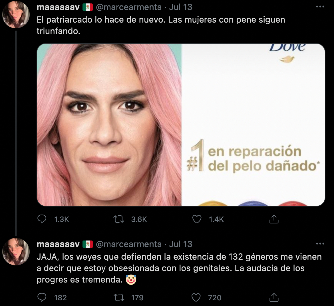 tuit transfobia campaña trans dove