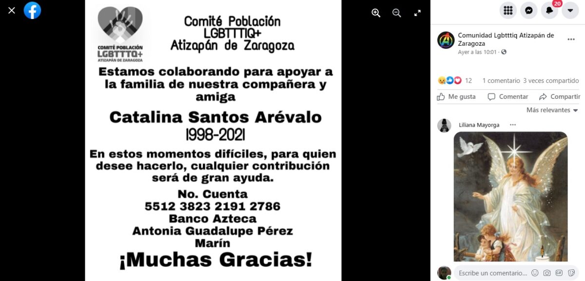 mujer trans asesinada en Atizapán Edomex