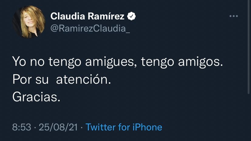 Claudia Ramírez amigues Twitter