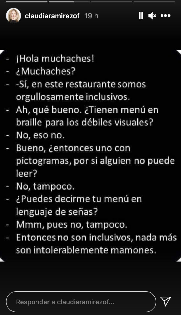 instagram claudia ramírez lenguaje inclusivo 