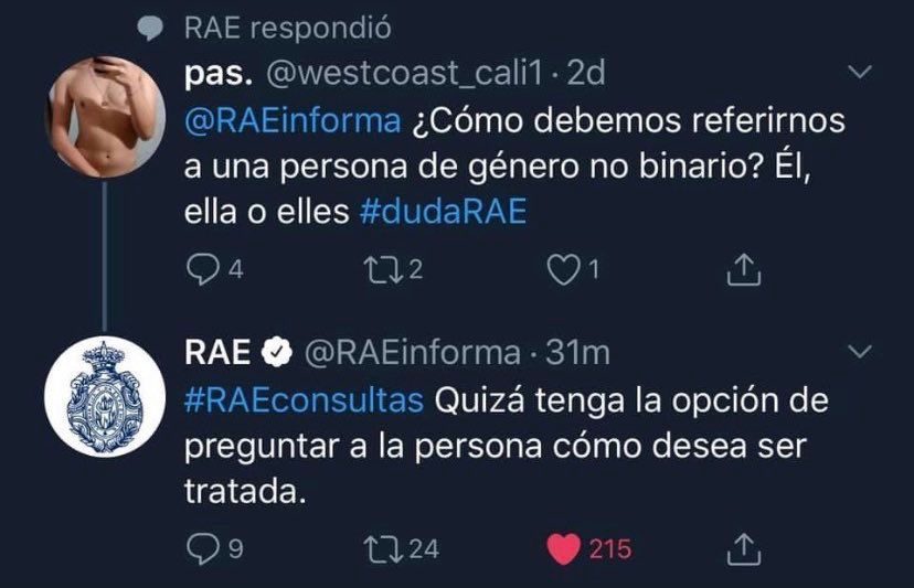 RAE género no binario lenguaje inclusivo
