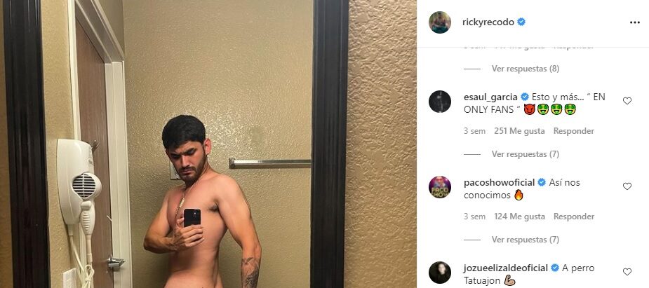 Foto de Ricardo Yocupicio del Recodo cuerpo musculoso