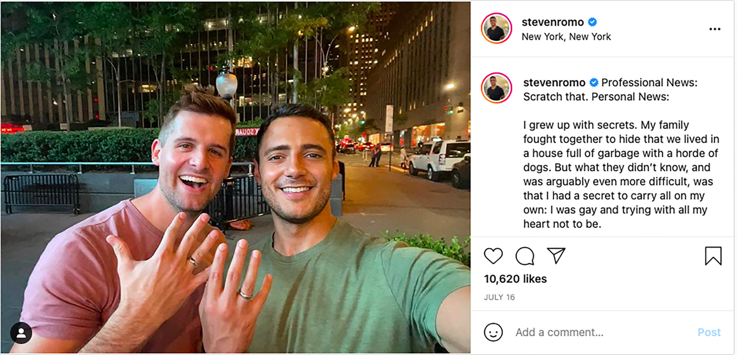 conductor Steven Romo pide matrimonio a Stephen Morgan