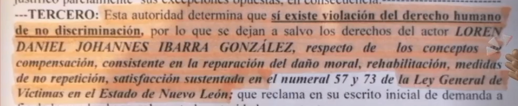 loren daniel johannes ibarra uanl despedido discriminación transfobia