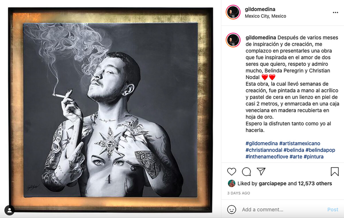 pintura Christian Nodal Belinda 