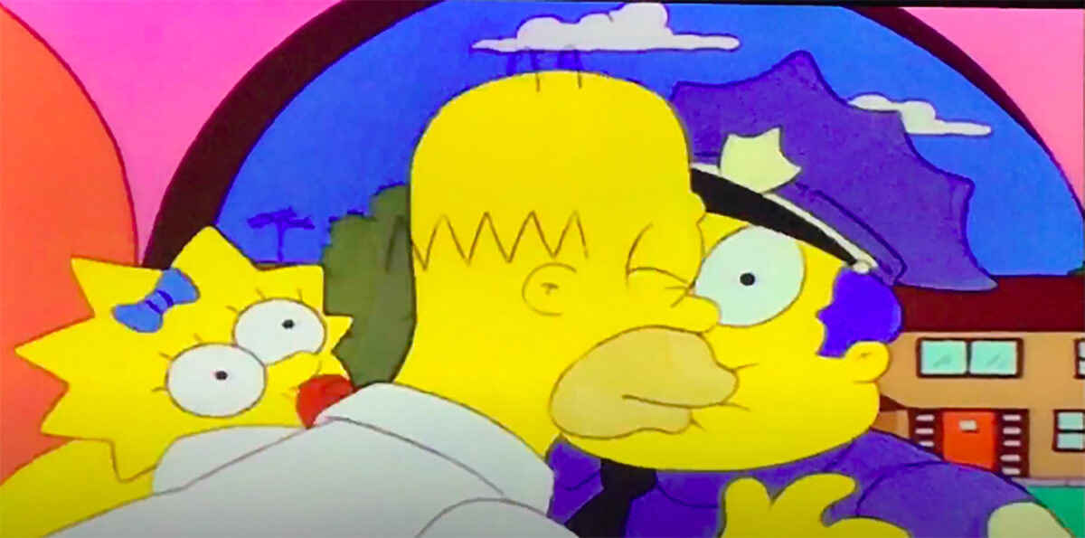 Homero Simpson beso hombre
