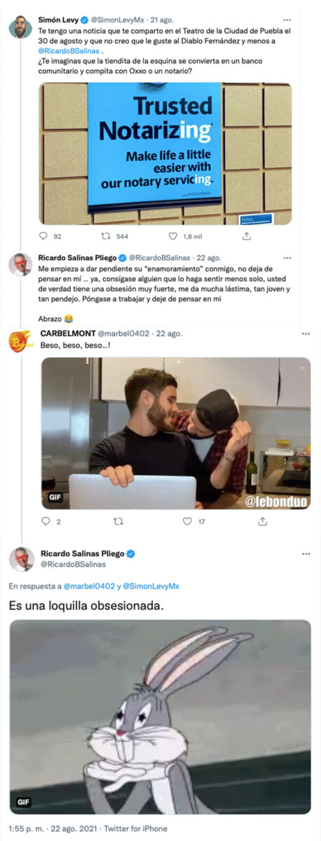 loquilla obsesionada Ricardo Salinas Pliego Simón Levy