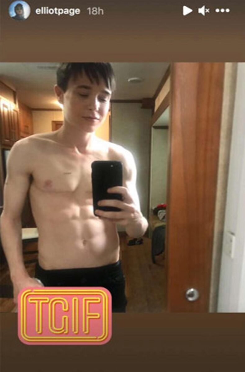Elliot Page nueva foto sin camisa