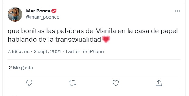 Comentario sobre Manila de la Casa de papel