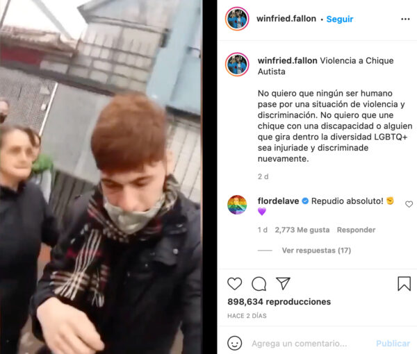 agreden vecinos winfried fallon persona no binaria autismo la plata instagram video