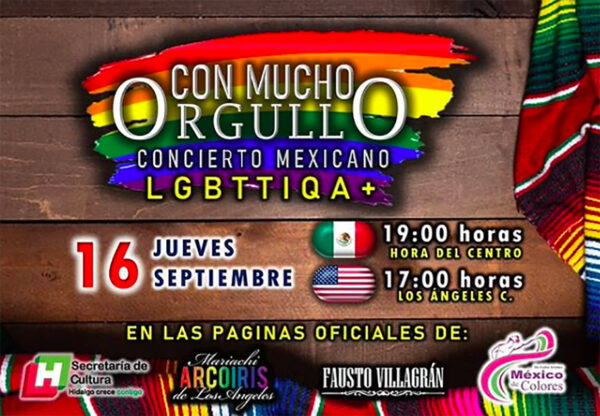 Con mucho Orgullo concierto mexicano LGBT+ gratis online 16 de septiembre 2021