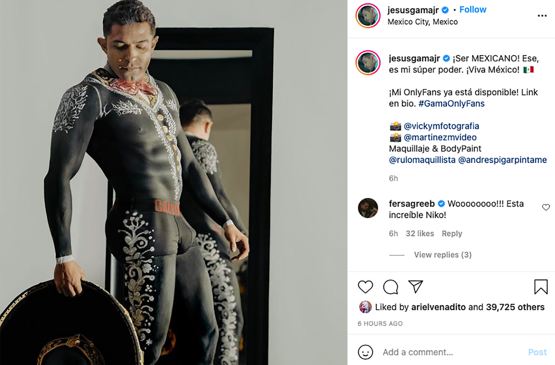 Mariachi Gama OnlyFans body paint 