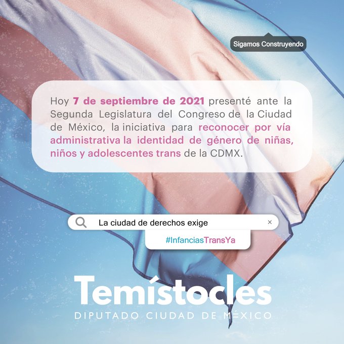 Temístocles Villanueva presenta iniciativa de infancias trans