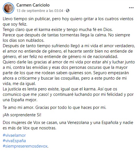 Carmen Cariciolo concejala de Vox