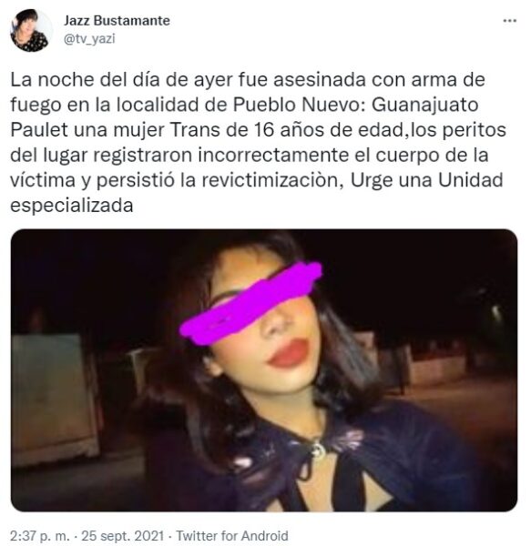 paulet asesinatos septiembre 2021 lgbt