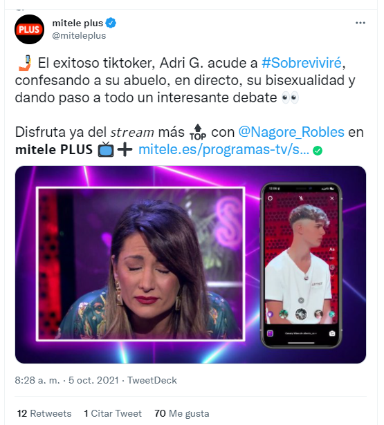 Adri G revela a su abuelo que es bisexual