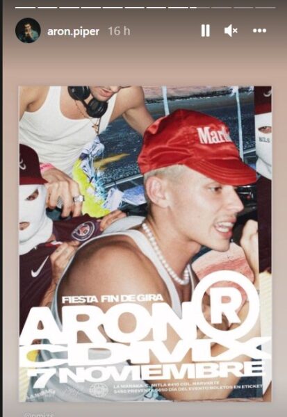 Arón Piper fiesta de fin de gira