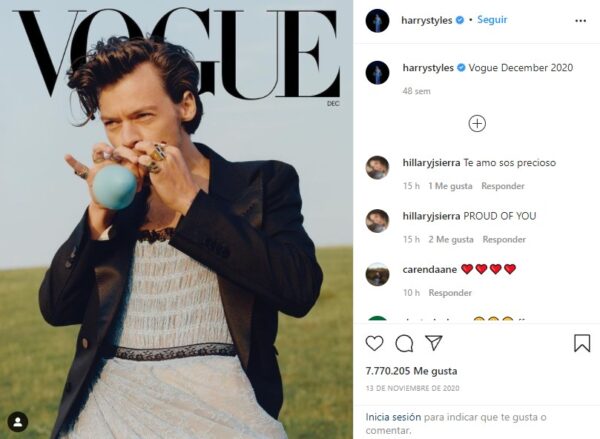 Billy Porter Harry Styles vestido Vogue