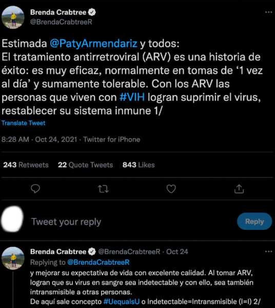 brenda crabtree VIH tratamiento ARV