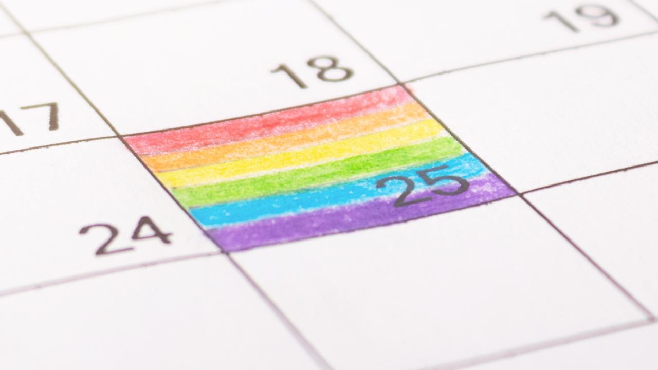 Calendario con todas las efemérides LGBT+ Homosensual