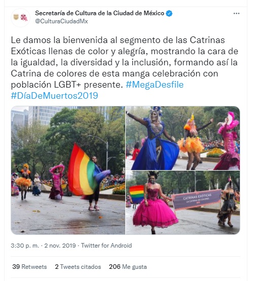 Catrinas trans y LGBT+ en Desfile de Día de Muertos