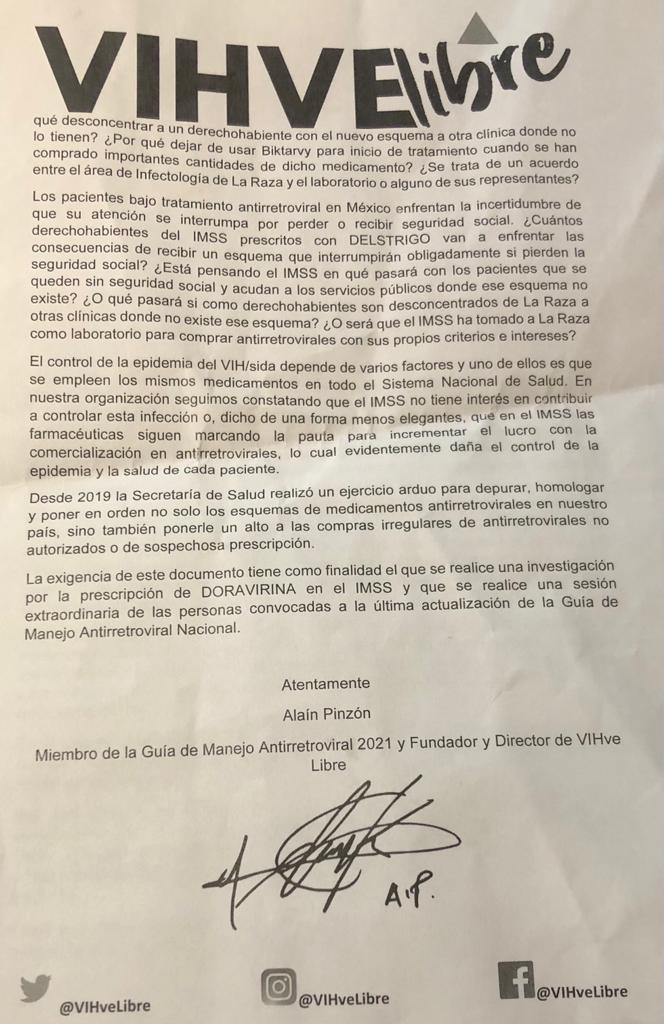 Protesta por desabasto de medicamentos antirretrovirales