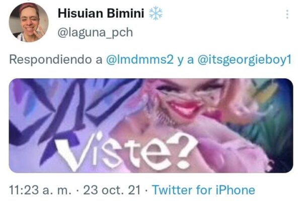 Georgiana distorsionada como meme.