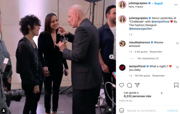 julieta grajales parís lp instagram fotos pareja jean paul gaultier