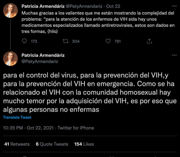 patricia armendáriz vih arv