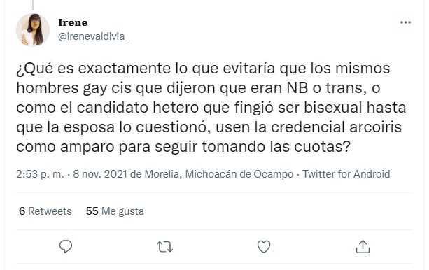 Credencial de elector LGBT+ no es buena idea