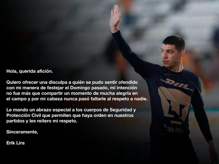 Erik Lira jugador de Pumas