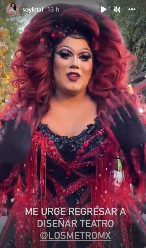 La drag queen Letal estuvo presente en los premios Metro