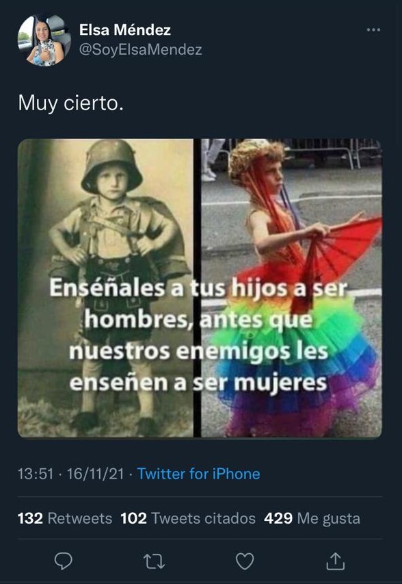 Discurso transfóbico de Elsa Méndez