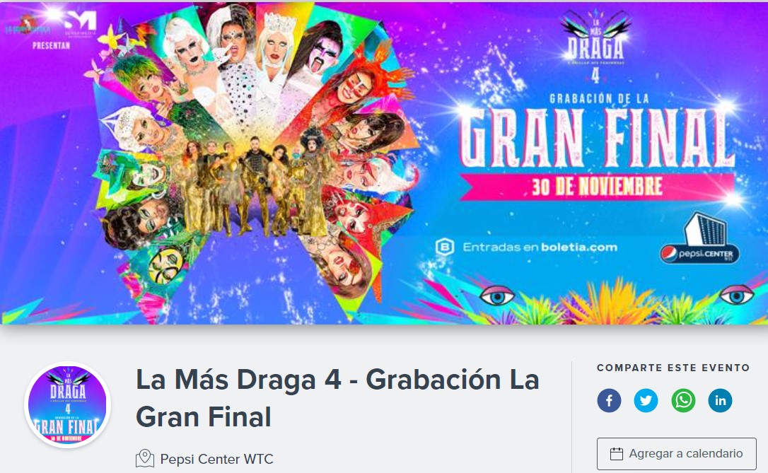 Grabación de la final de La más draga