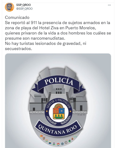 Reportan tiroteo en hotel de Quintana Roo