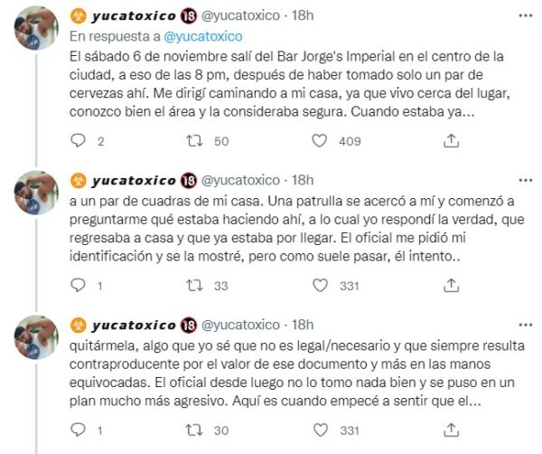 Policía Yucatán José Eduardo twitter