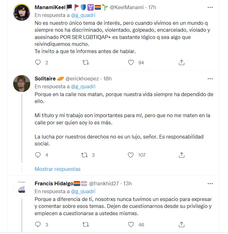 Gabriel Quadri cuestionó intereses de la comunidad LGBT+