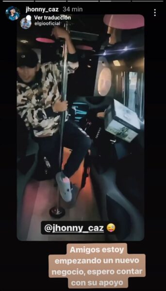 Jhonny Caz sorprendió bailando pole dance