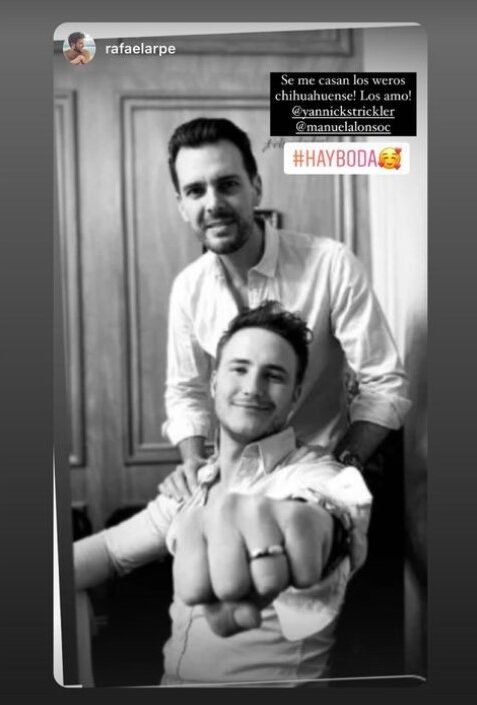 Yannick, hijo del actor René Strickler, se comprometió con Manuel Alonso