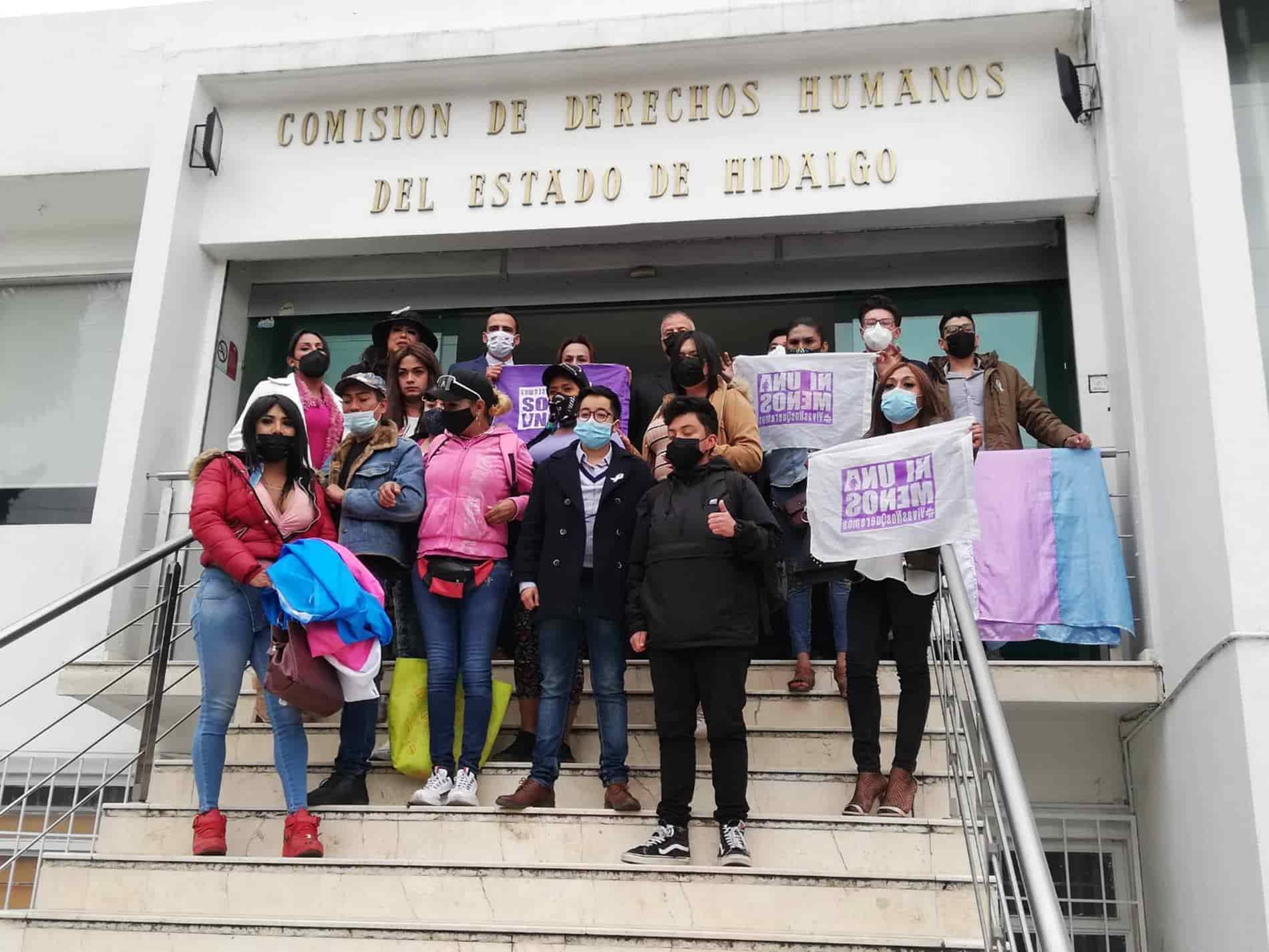 CDHEH recibe protesta de mujeres trans