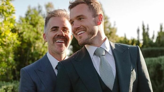 Colton Underwood boda con Jordan C brown novio esposo fotos