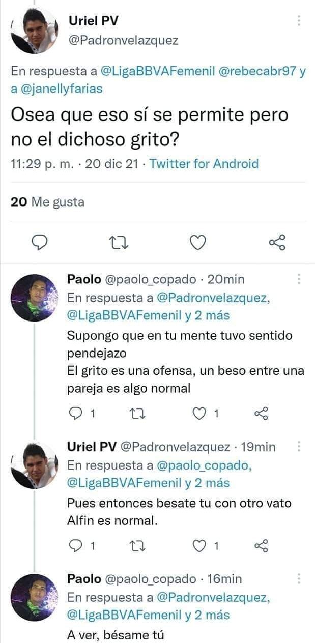 Usuarios respondieron a intento de comparar beso de futbolistas con grito homofóbico