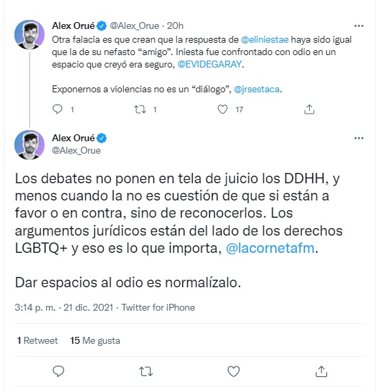 Homofobia contra Eduardo Iniesta en La Corneta