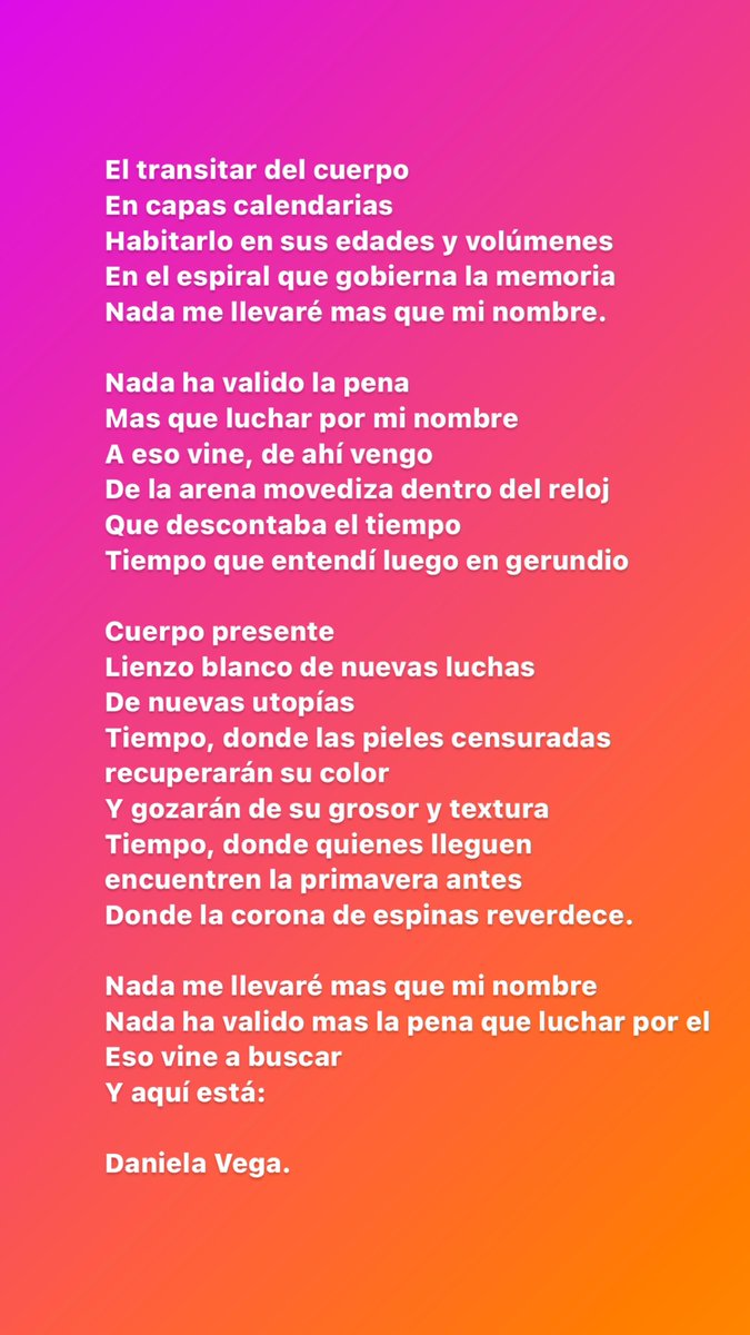 poema de Daniela Vega sobre candidato transfóbico José Antonio Kast