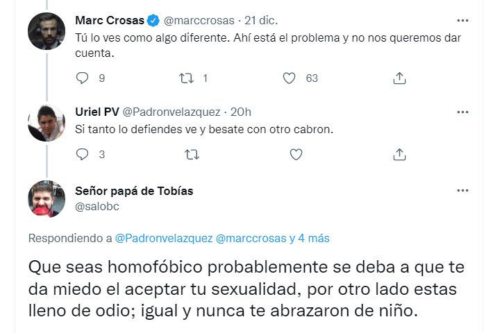 Tuiteros tundieron a joven que criticó a jugadoras por besarse