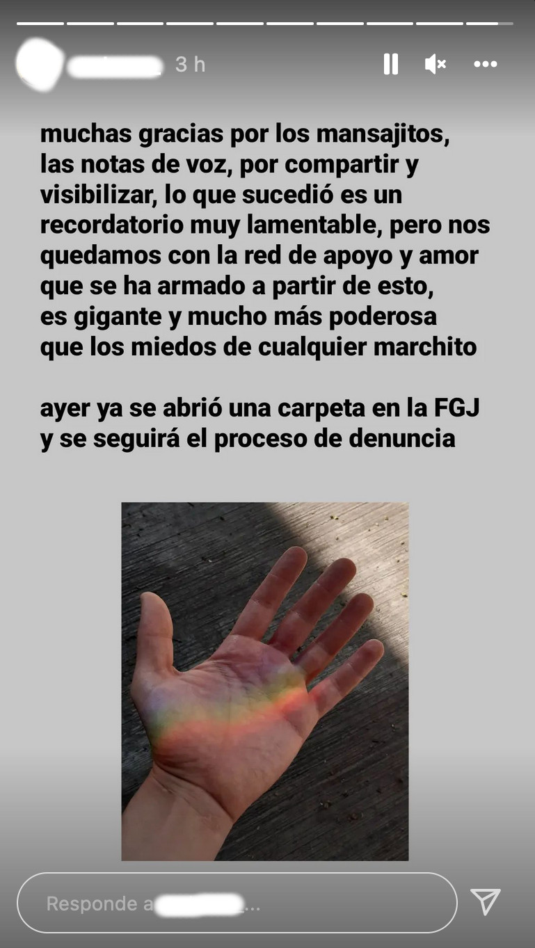 agradecimiento andrés agresión homofóbuca el vilsito taquería 16 enero 2022 cdmx