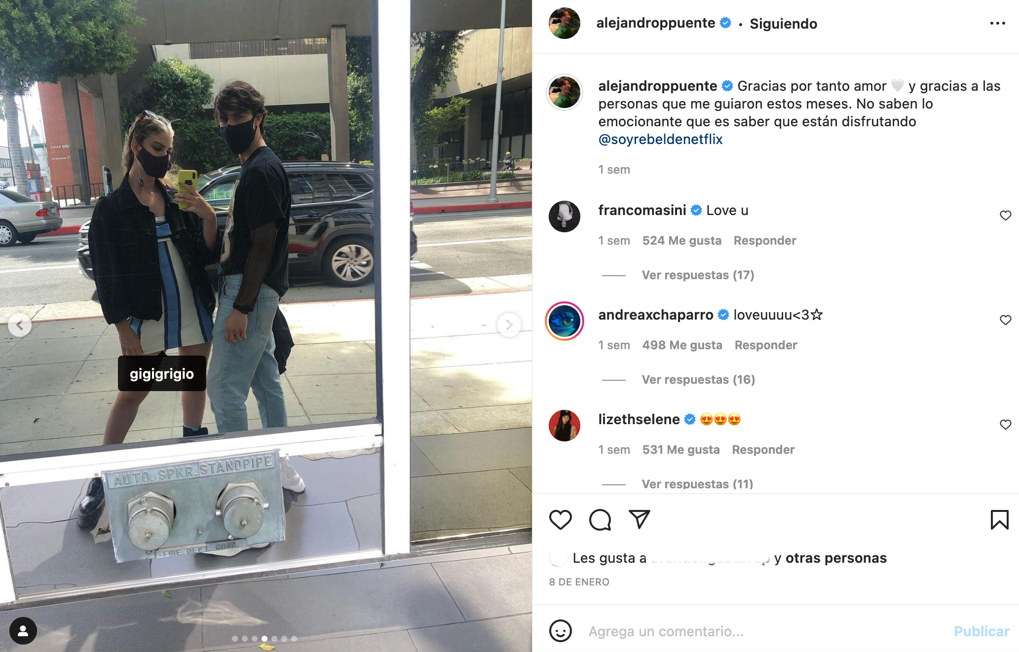 alejandro puente giovanna grigio rebelde actores actrices pareja real