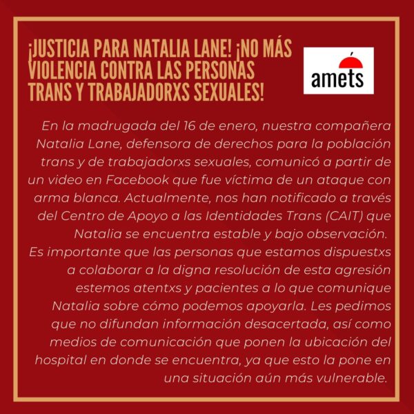 amets natalia lane ataque transfeminicidio portales 16 enero 2022 cdmx