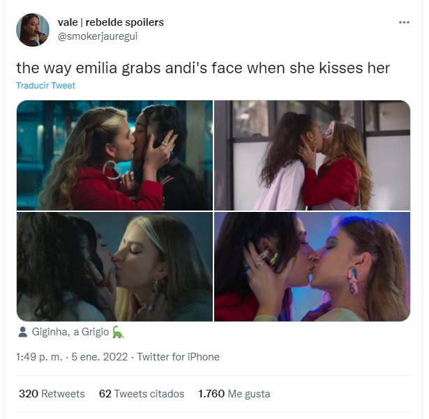 Andi y Emilia pareja lésbica de Rebelde