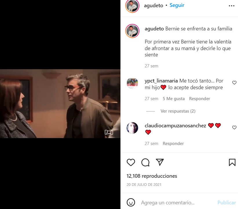 Bernardo Vallejo le dice a s mamá que es gay